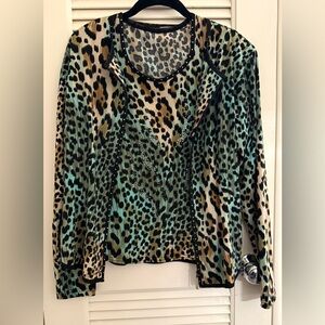 DAMEE Leopard Print Jacket and Tank Top size XL